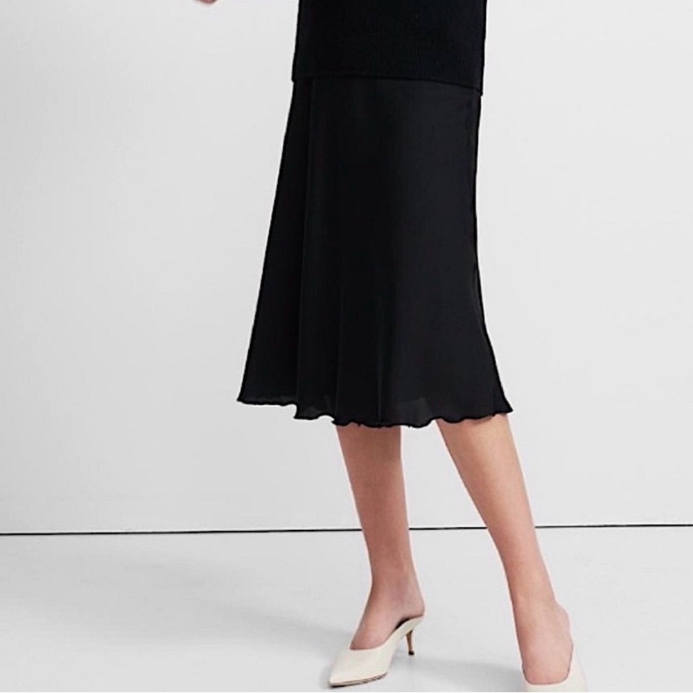 Theory Black Midi Skirt